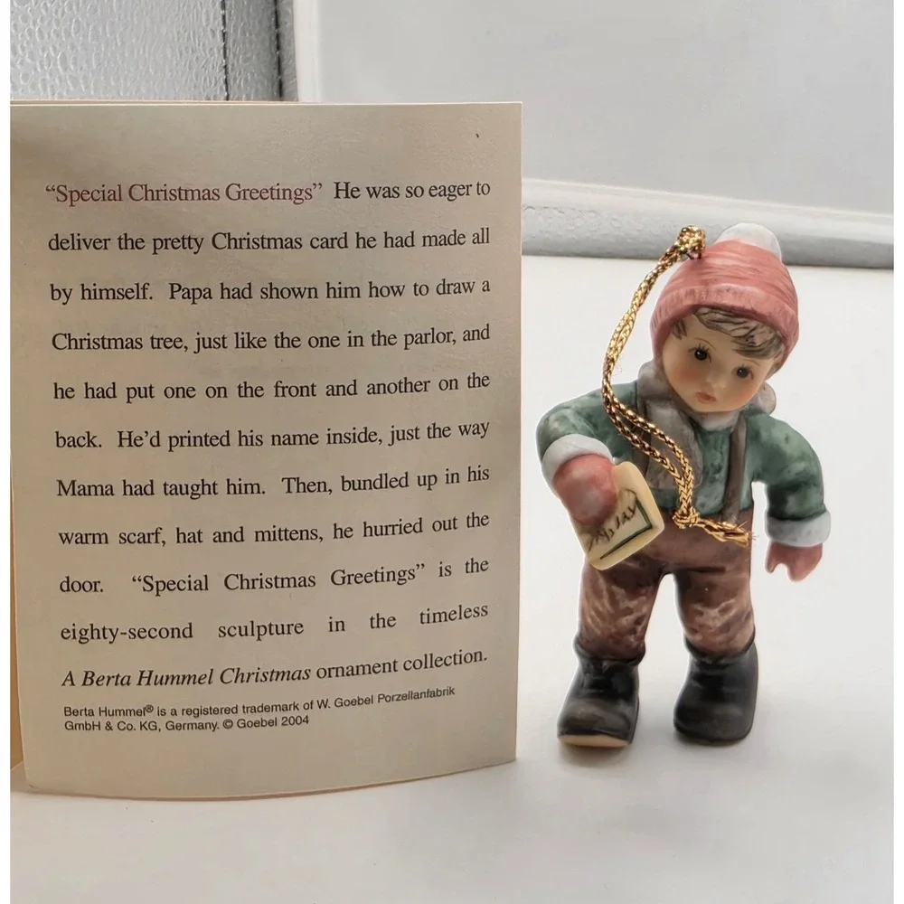 Berta Hummel Special Christmas Greetings Ornament Goebel 2004 COA
